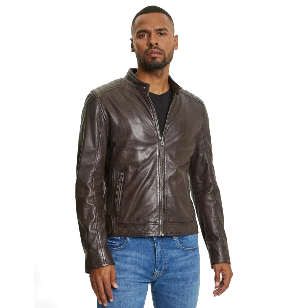 Geaca de Piele Barbati Gipsy Maro Inchis GMBrody Geaca de Piele Barbati Gipsy Maro Inchis GMBrody - readytowear