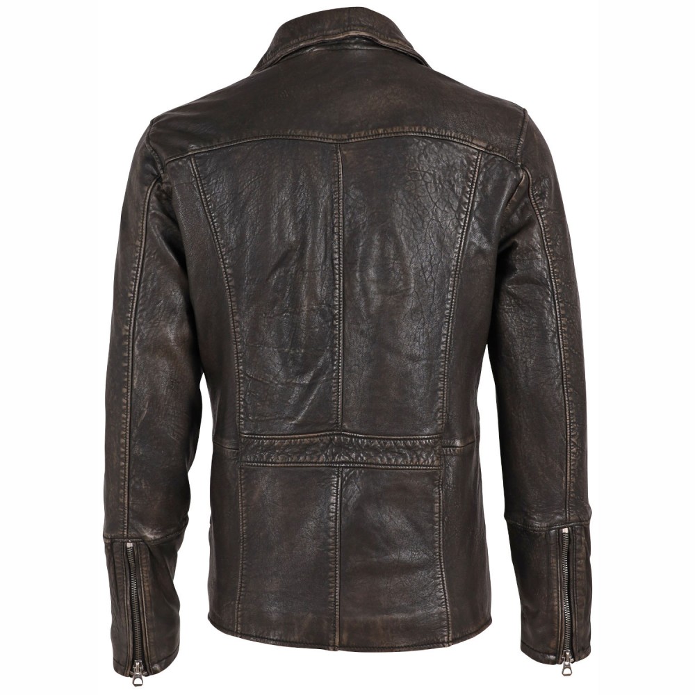 Geaca de Piele Barbati Gipsy Negru Antic GMBusbey LAMOV W Geaca de Piele Barbati Gipsy Negru Antic GMBusbey LAMOV W - readytowear.ro