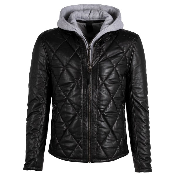 Geaca de Iarna din Piele Barbati Gipsy Neagra GMCabon – IMBRACAMINTE — fotografia 3