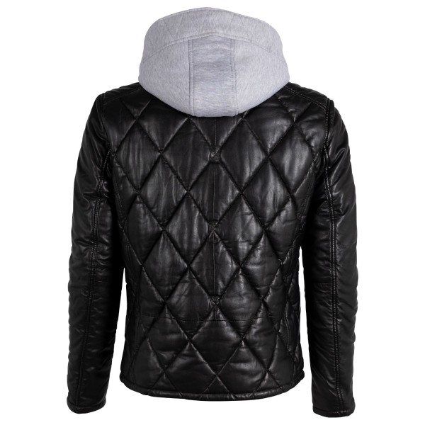 Geaca de Iarna din Piele Barbati Gipsy Neagra GMCabon – IMBRACAMINTE — fotografia 4