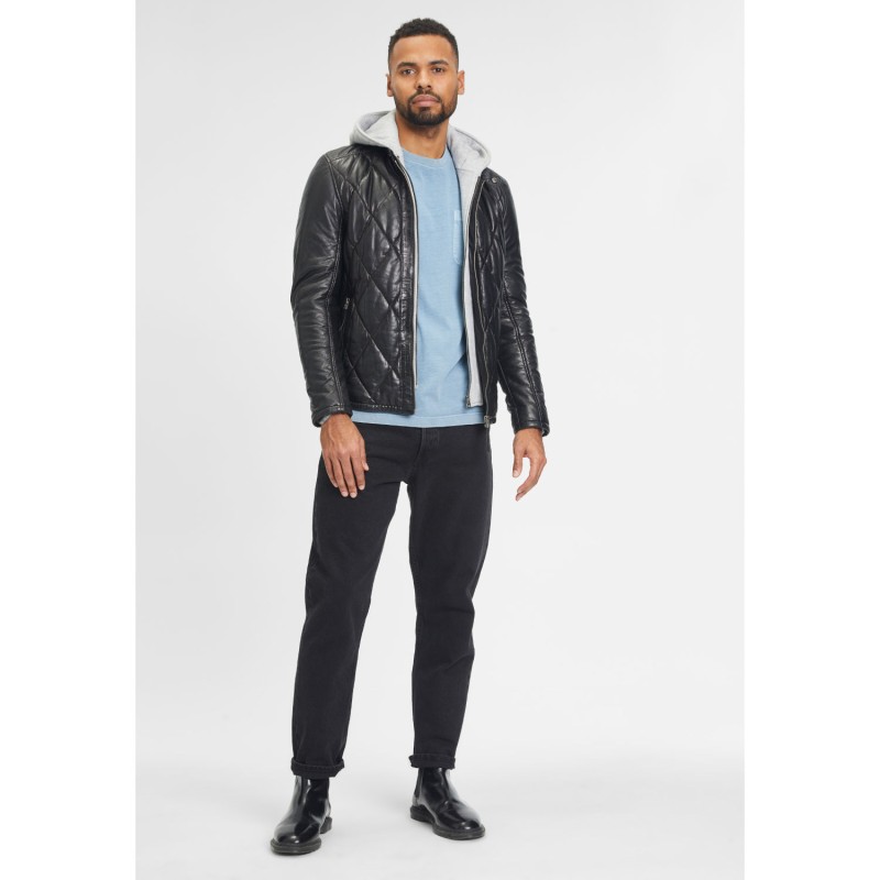 Geaca de Iarna din Piele Barbati Gipsy Neagra GMCabon – IMBRACAMINTE Geaca de Iarna din Piele Barbati Gipsy Neagra GMCabon – IMBRACAMINTE