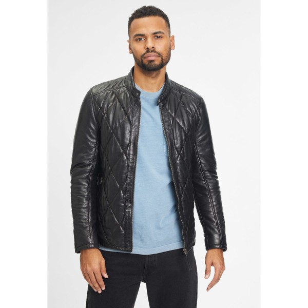 Geaca de Iarna din Piele Barbati Gipsy Neagra GMCabon – IMBRACAMINTE — fotografia 8