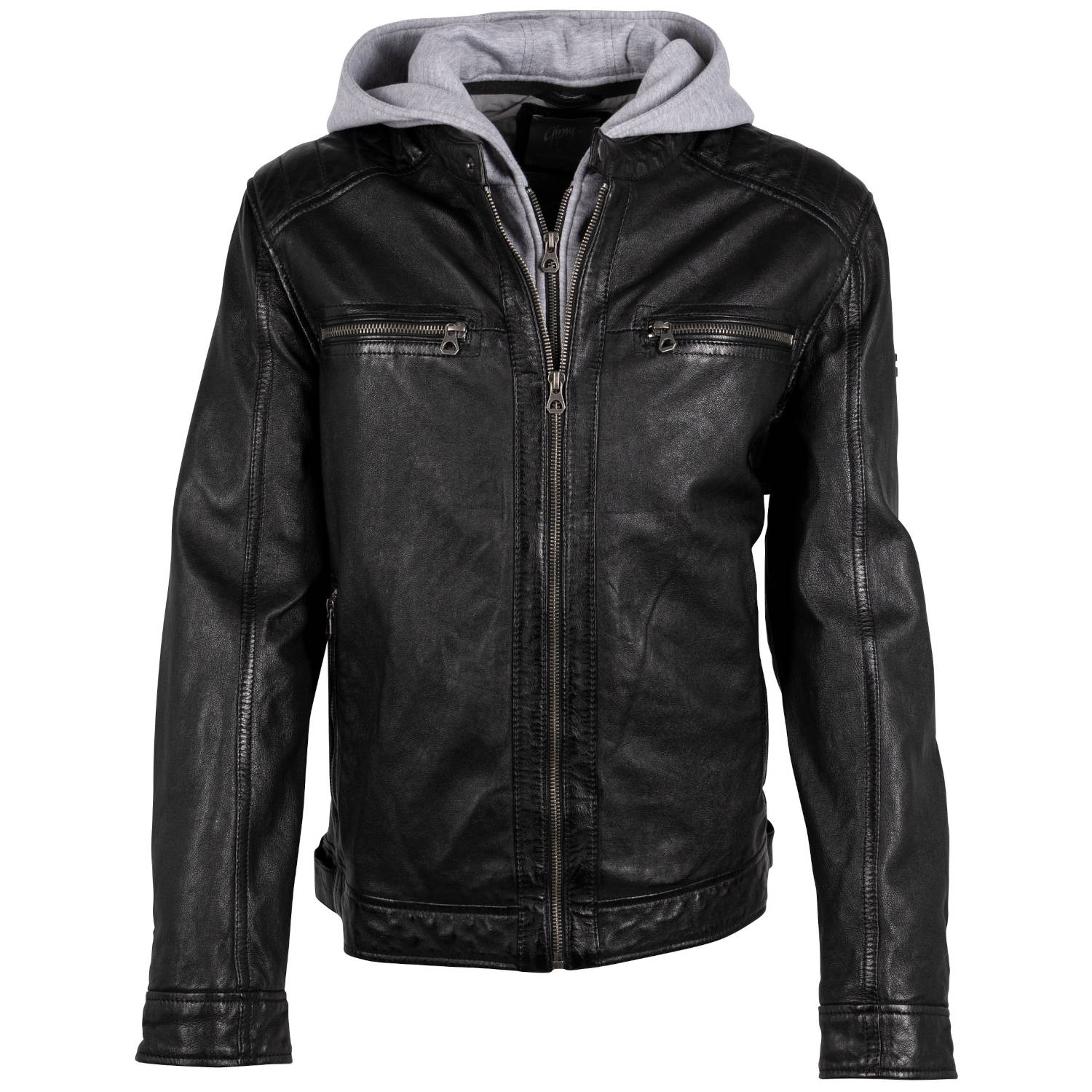 Geaca de Piele Barbati Gipsy Neagra GMCain – Black Friday Geaca de Piele Barbati Gipsy Neagra GMCain – Black Friday