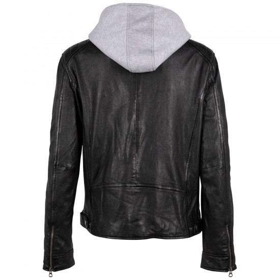 Geaca de Piele Barbati Gipsy Neagra GMCain Geaca de Piele Barbati Gipsy Neagra GMCain