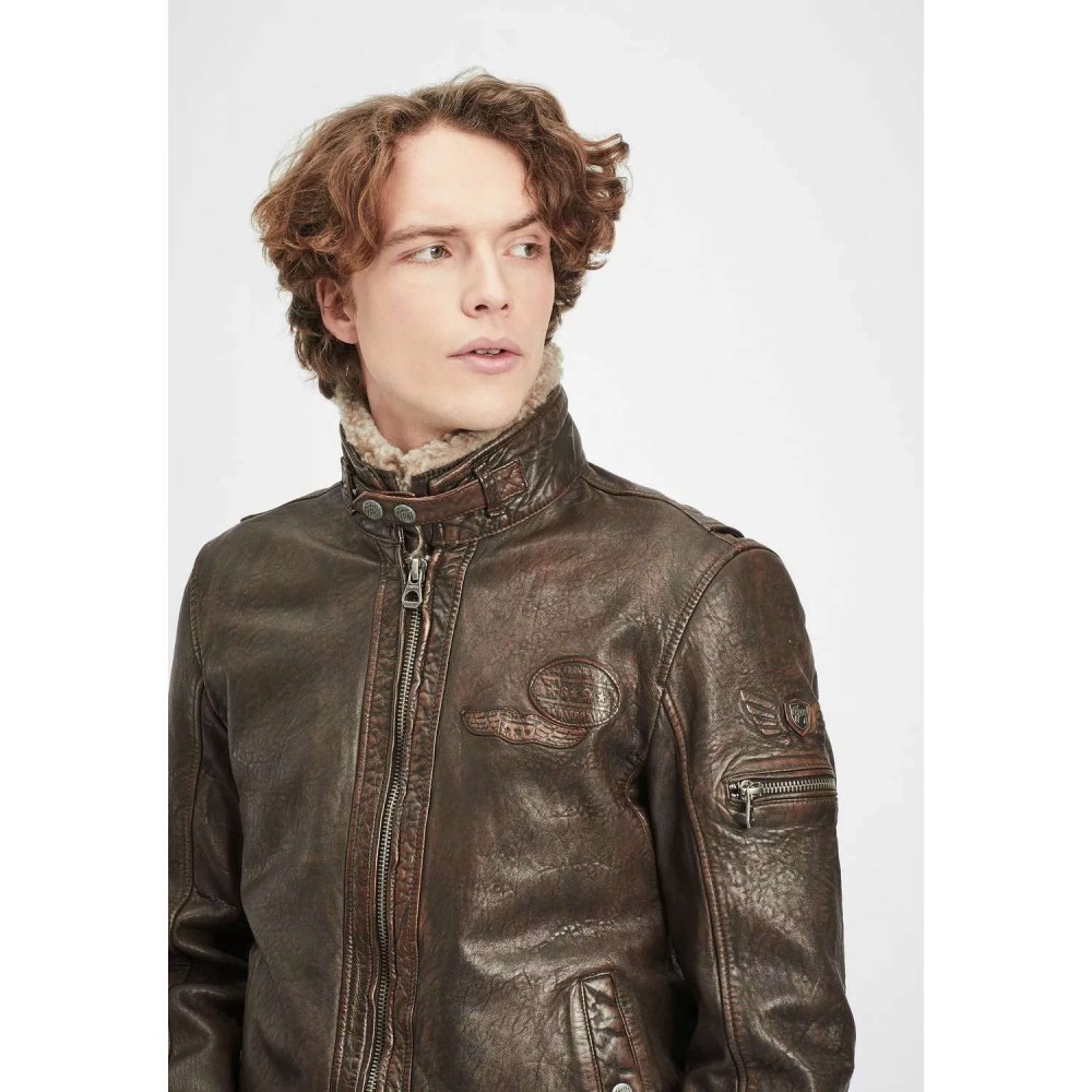 Geaca de Piele Barbati Gipsy Maro Antic GMCanjon LAMAV W Geaca de Piele Barbati Gipsy Maro Antic GMCanjon LAMAV W - readytowear.ro