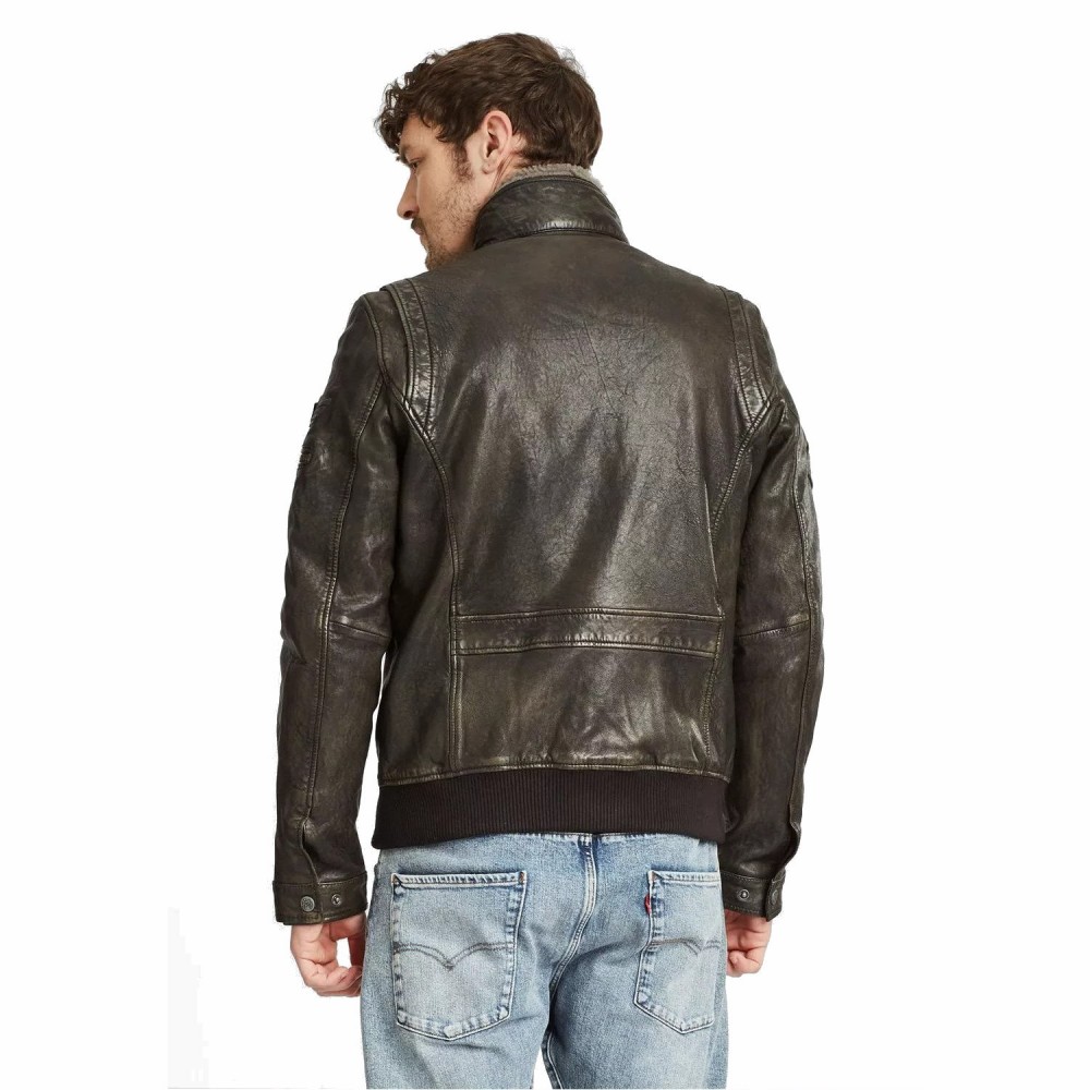 Geaca de Piele Barbati Gipsy Negru Antic GMCanjon LAMAV W Geaca de Piele Barbati Gipsy Negru Antic GMCanjon LAMAV W - readytowear.ro