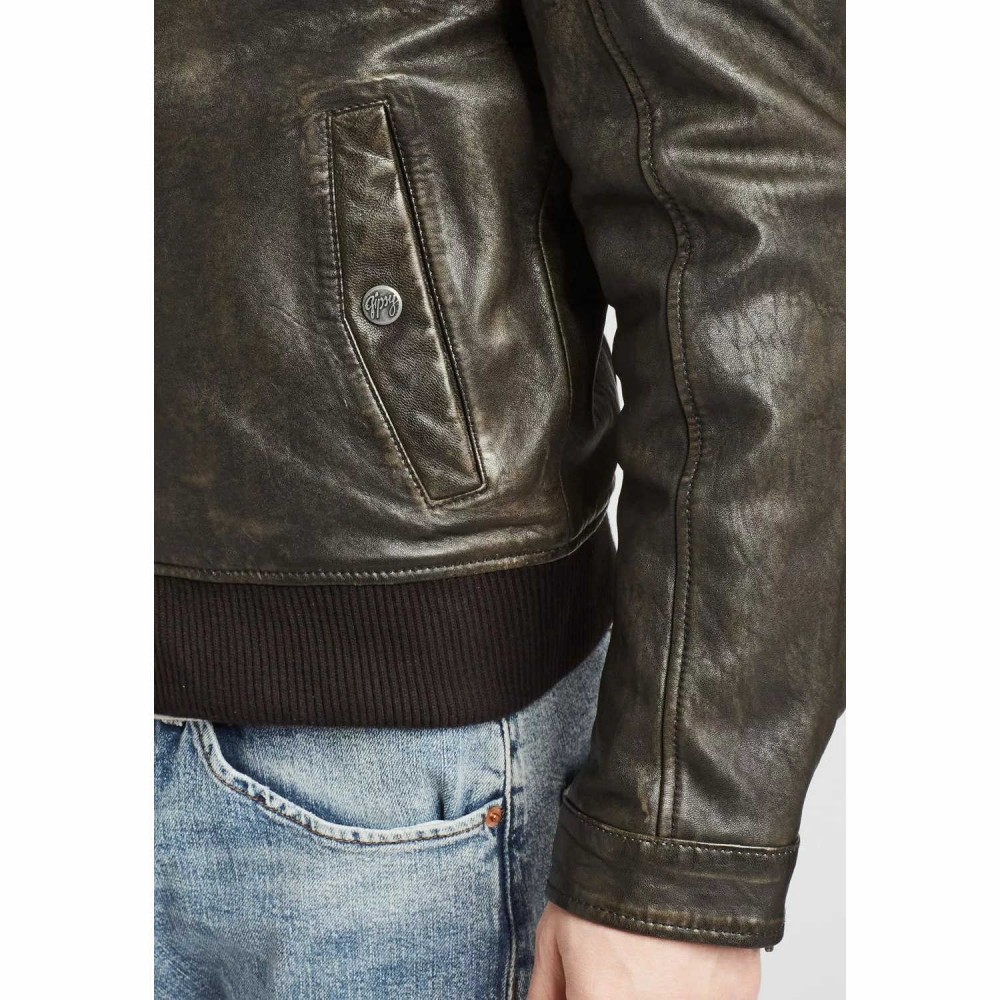Geaca de Piele Barbati Gipsy Negru Antic GMCanjon LAMAV W Geaca de Piele Barbati Gipsy Negru Antic GMCanjon LAMAV W - readytowear.ro