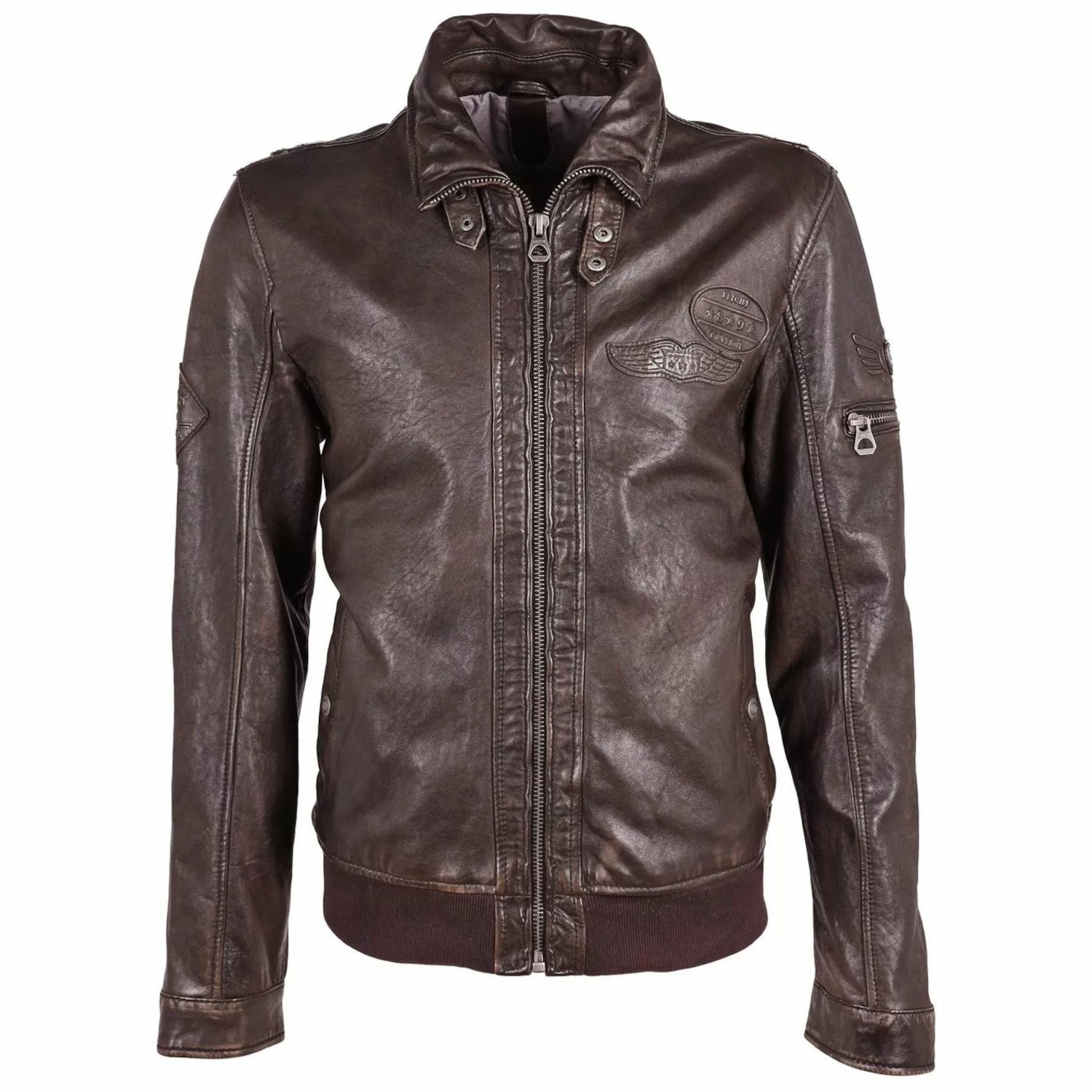 Geaca de Piele Barbati Gipsy Maro Antic GMCanjon S22 LAMAV – IMBRACAMINTE