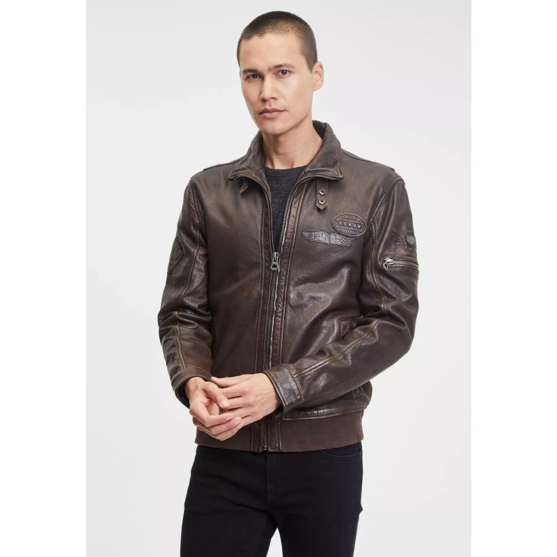 Geaca de Piele Barbati Gipsy Maro Antic GMCanjon S22 LAMAV – Black Friday