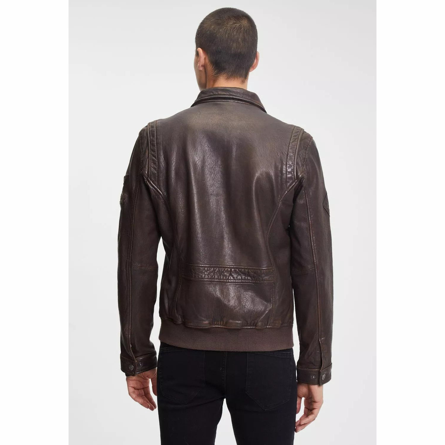 Geaca de Piele Barbati Gipsy Maro Antic GMCanjon S22 LAMAV – IMBRACAMINTE