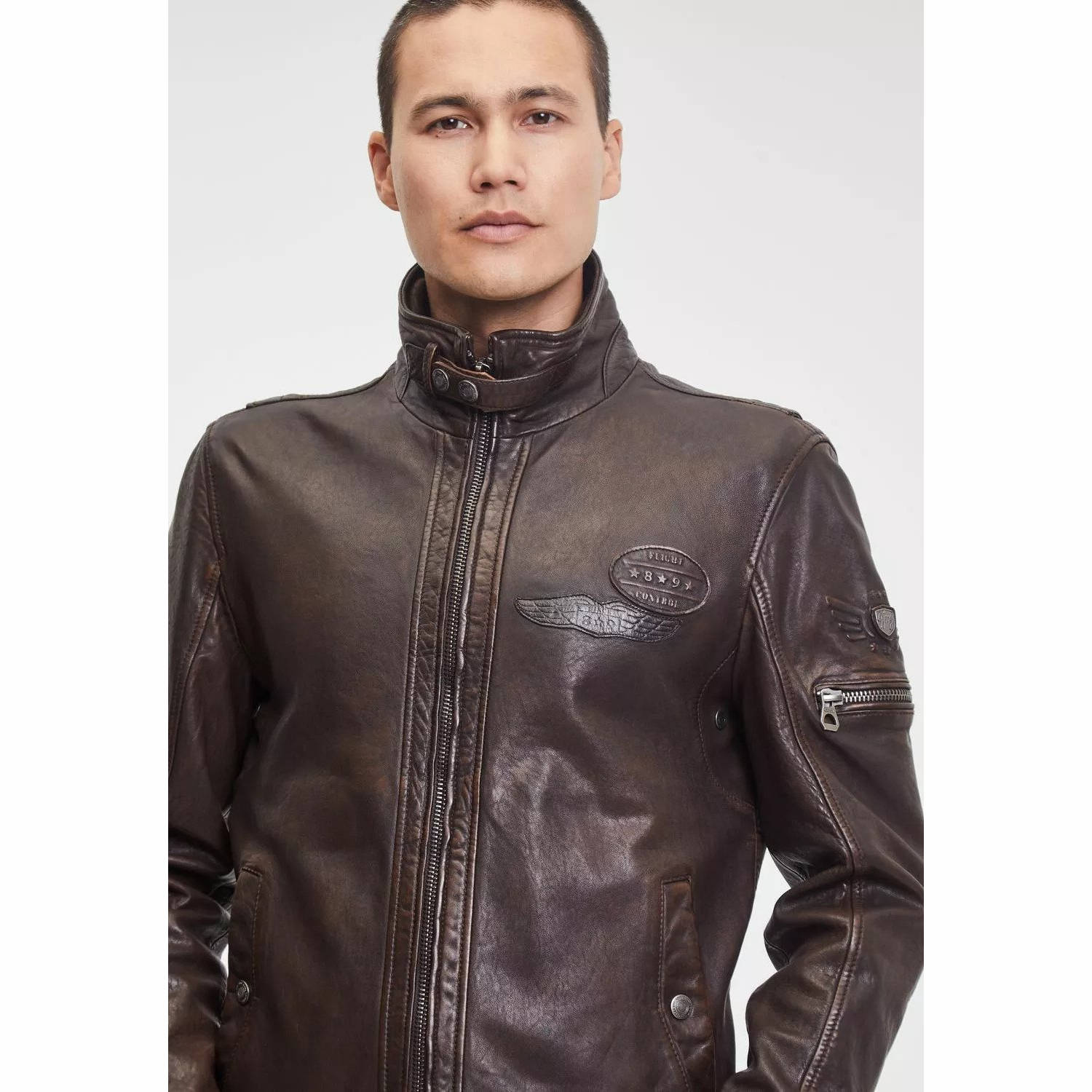 Geaca de Piele Barbati Gipsy Maro Antic GMCanjon S22 LAMAV – IMBRACAMINTE