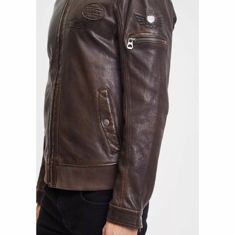 Geaca de Piele Barbati Gipsy Maro Antic GMCanjon S22 LAMAV – Black Friday