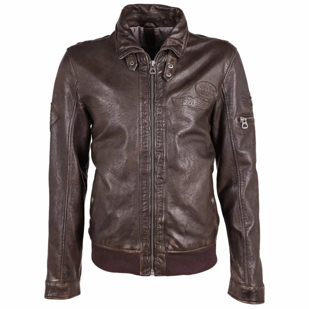 Geaca de Piele Barbati Gipsy Maro Antic GMCanjon S22 LAMAV Geaca de Piele Barbati Gipsy Maro Antic GMCanjon S22 LAMAV - readytowear