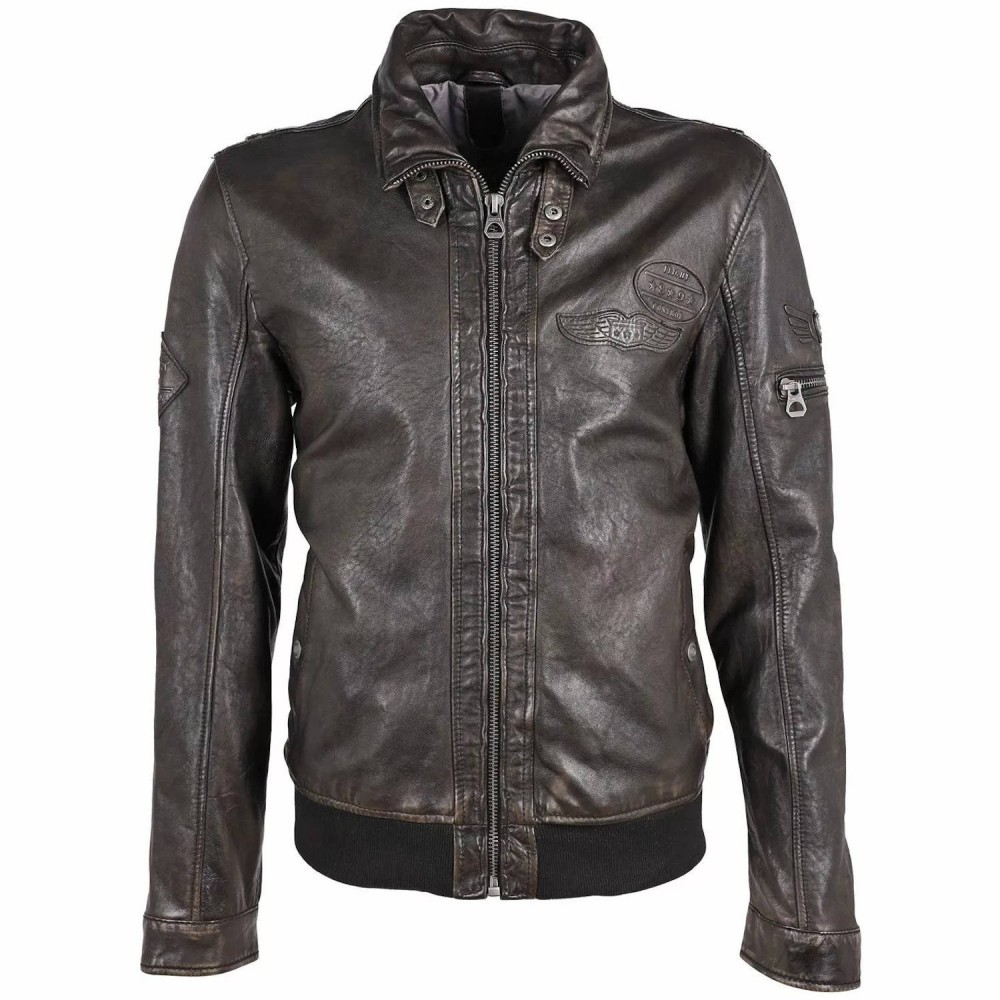 Geaca de Piele Barbati Gipsy Negru/Gri GMCanjon S22 LAMAV Geaca de Piele Barbati Gipsy Negru/Gri GMCanjon S22 LAMAV - readytowear.ro