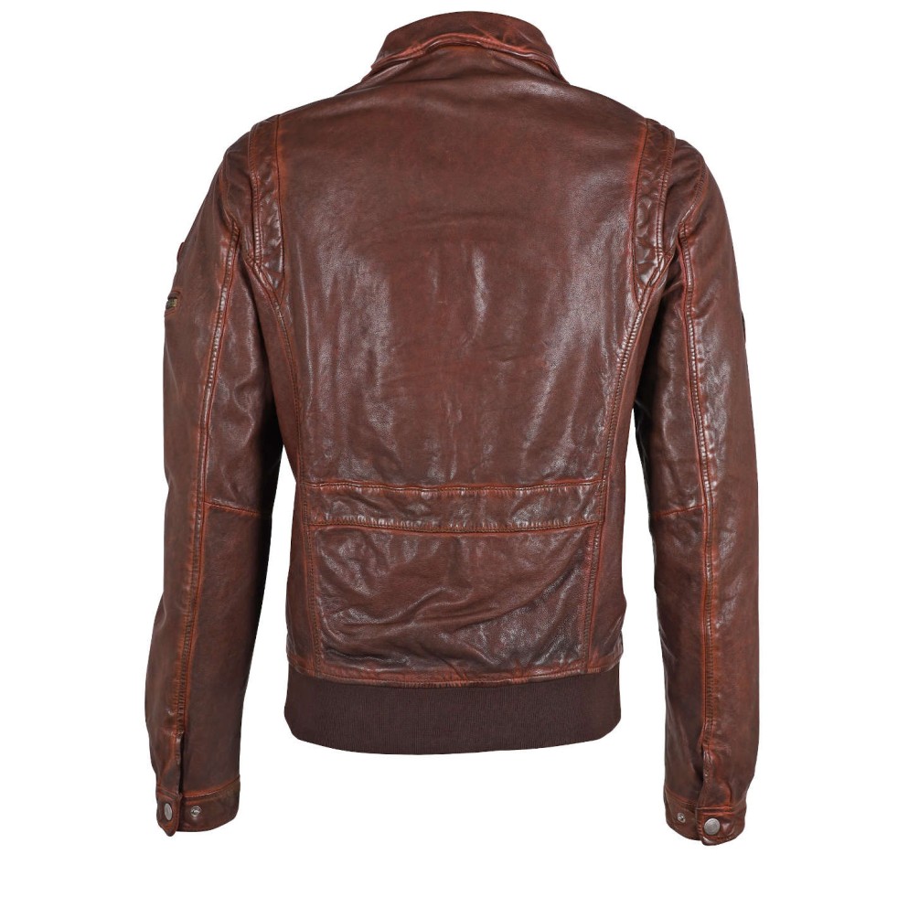 Geaca de Piele Barbati Gipsy Castanie GMCanjon S22 LGAWV – IMBRACAMINTE