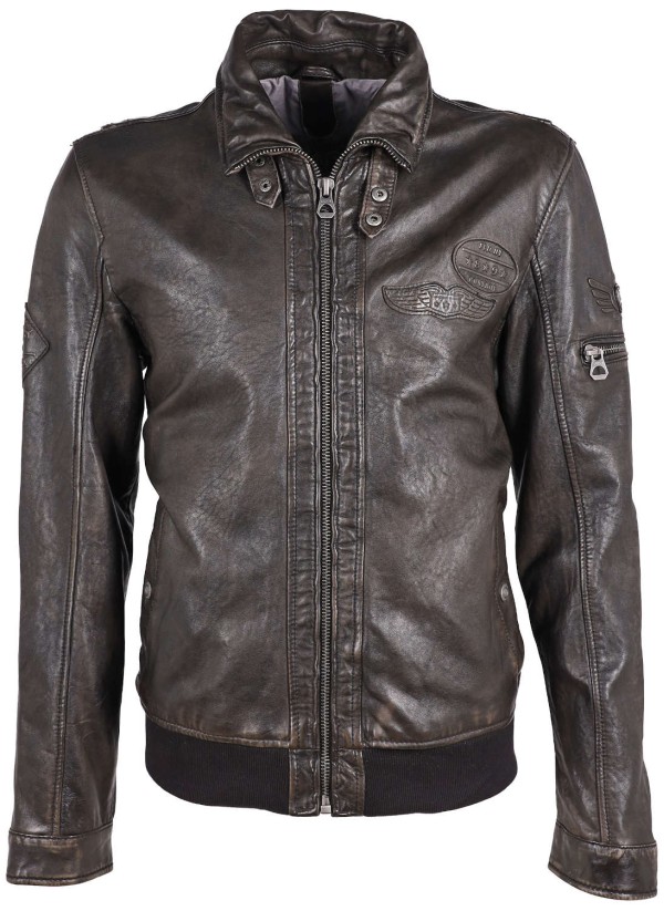 Geaca de Piele Barbati Gipsy Neagra GMCanjon – IMBRACAMINTE — fotografia 1