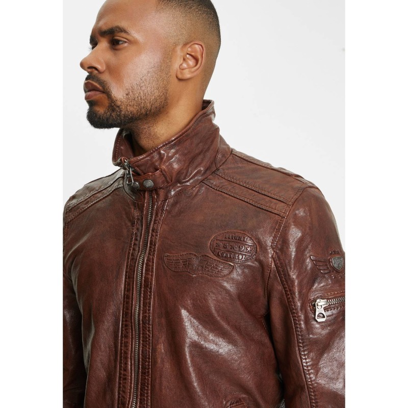 Geaca de Piele Barbati Gipsy Coniac GMCanjon – IMBRACAMINTE Geaca de Piele Barbati Gipsy Coniac GMCanjon – IMBRACAMINTE