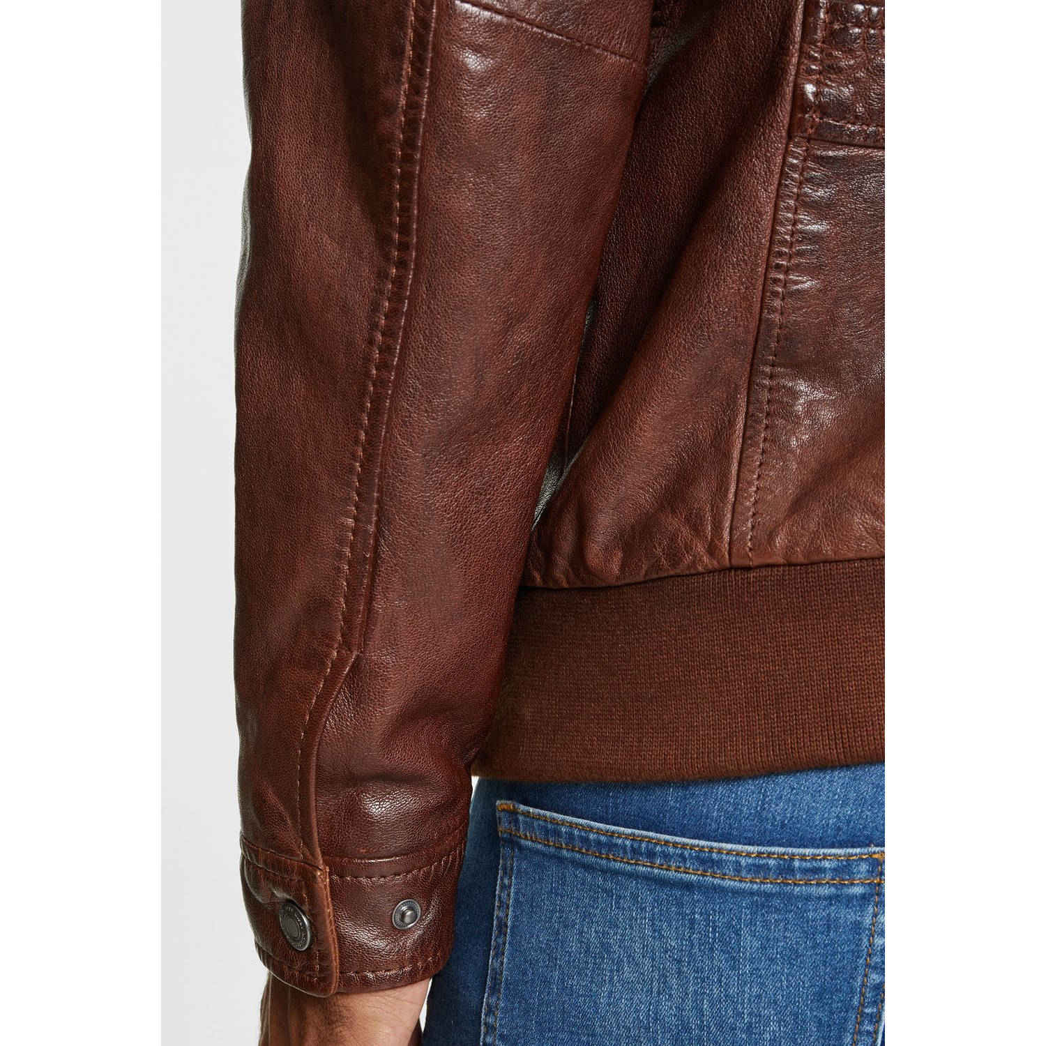 Geaca de Piele Barbati Gipsy Coniac GMCanjon – IMBRACAMINTE