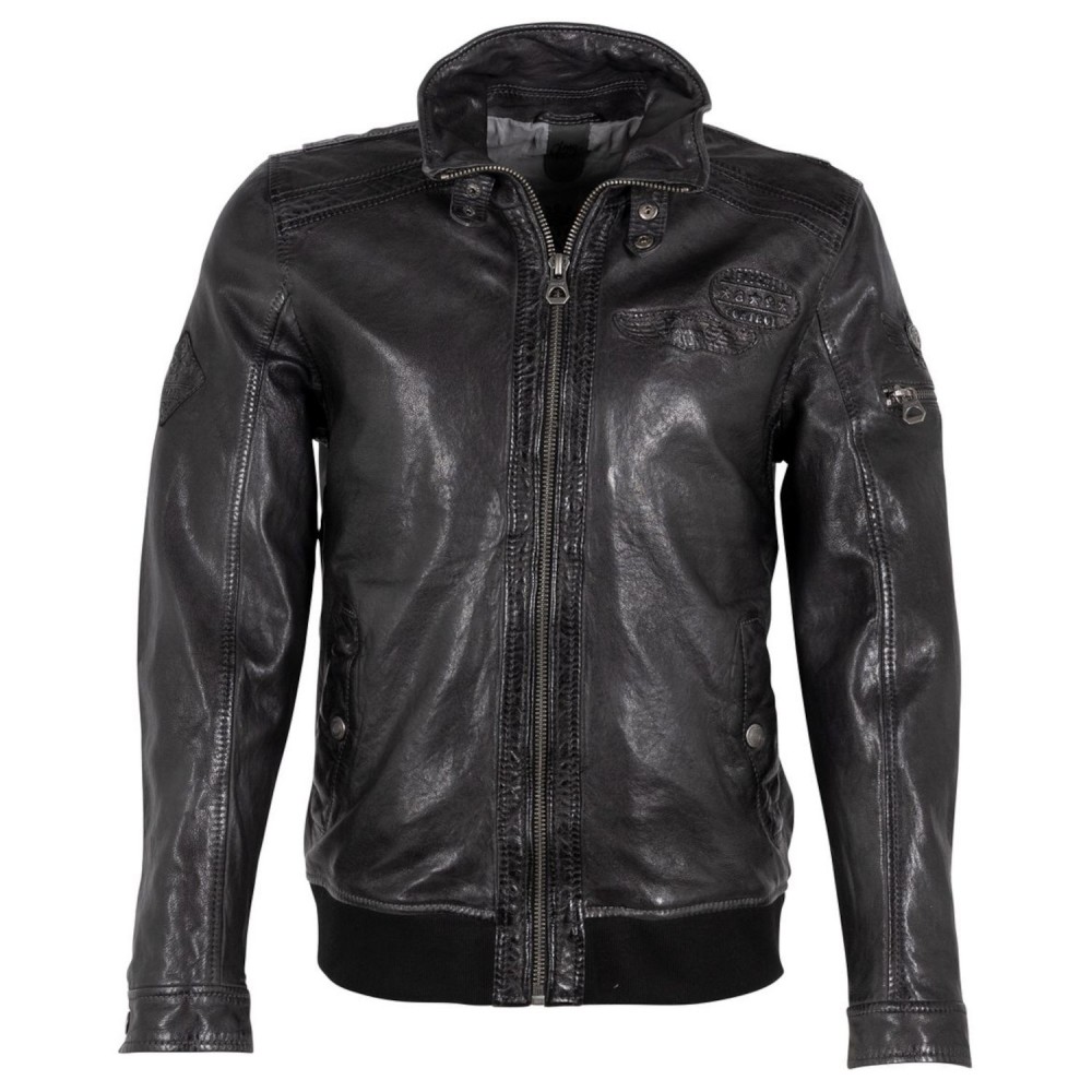 Geaca de Piele Barbati Gipsy Negru Antic GMCanjon Geaca de Piele Barbati Gipsy Negru Antic GMCanjon - readytowear.ro