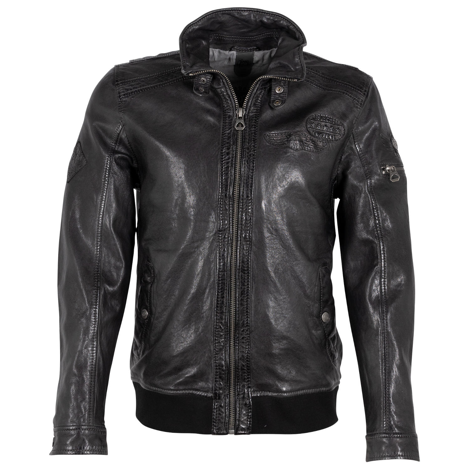 Geaca de Piele Barbati Gipsy Negru Antracit GMCanjon S23 LGAWV – IMBRACAMINTE Geaca de Piele Barbati Gipsy Negru Antracit GMCanjon S23 LGAWV – IMBRACAMINTE