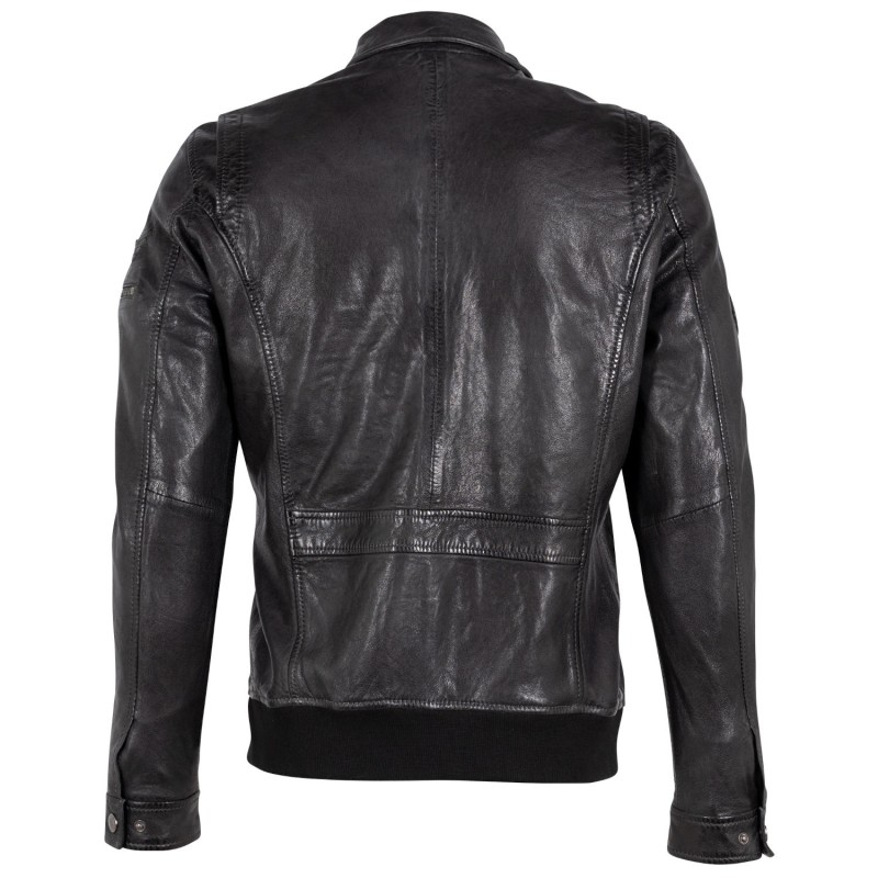 Geaca de Piele Barbati Gipsy Negru Antracit GMCanjon S23 LGAWV – IMBRACAMINTE