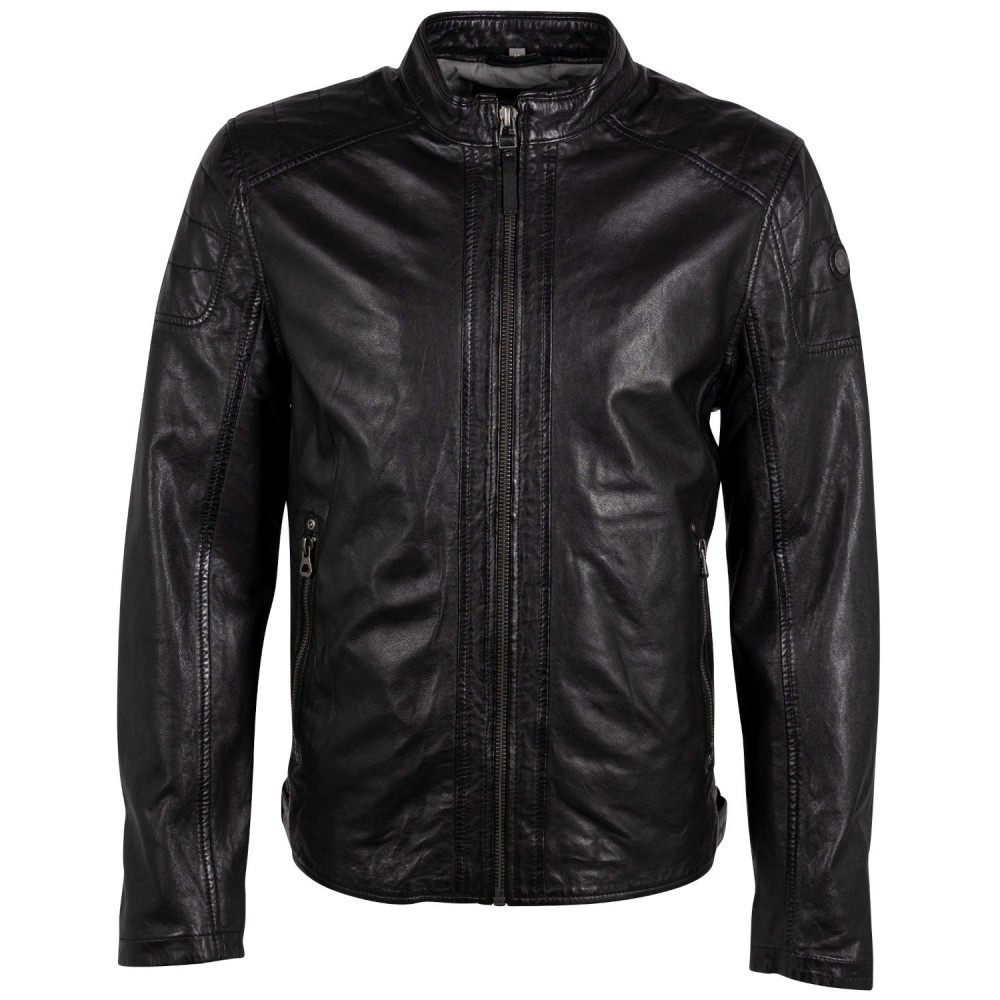 Geaca de Piele Barbati Gipsy Neagra GMChardy - readytowear.ro