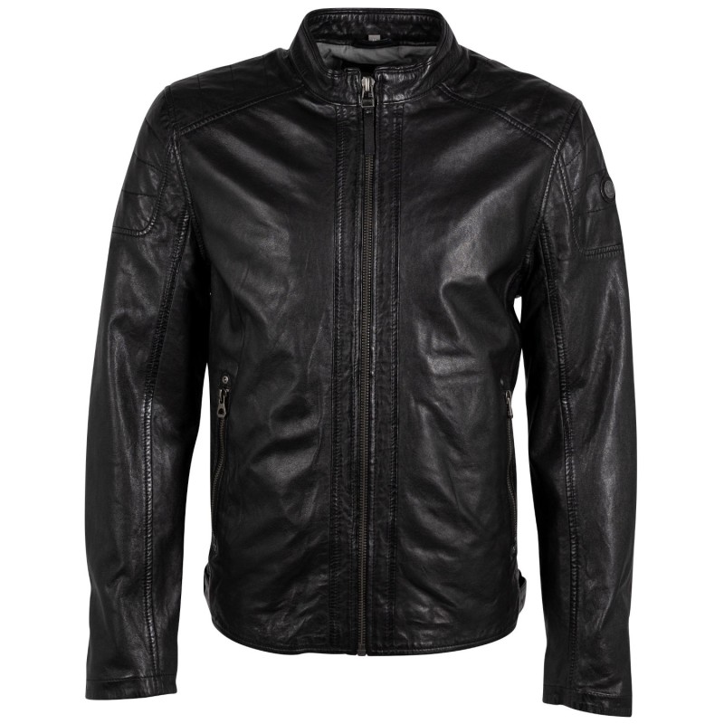Geaca de Piele Barbati Gipsy Neagra GMChardy – Geci de Piele