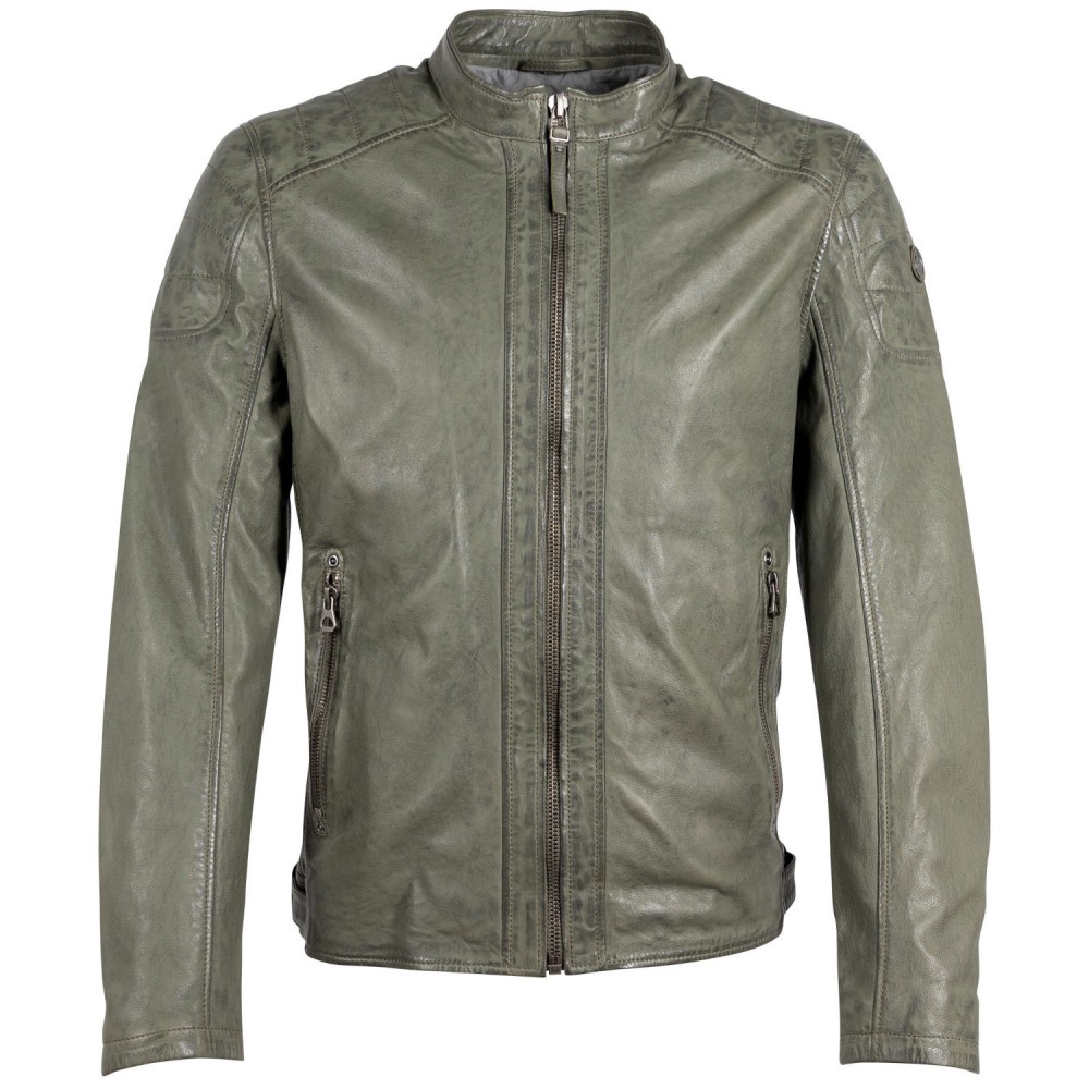 Geaca de Piele Barbati Gipsy Verde Prafuit GMChardy – Black Friday Geaca de Piele Barbati Gipsy Verde Prafuit GMChardy – Black Friday