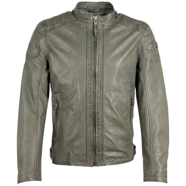 Geaca de Piele Barbati Gipsy Verde Prafuit GMChardy – Black Friday — fotografia 3