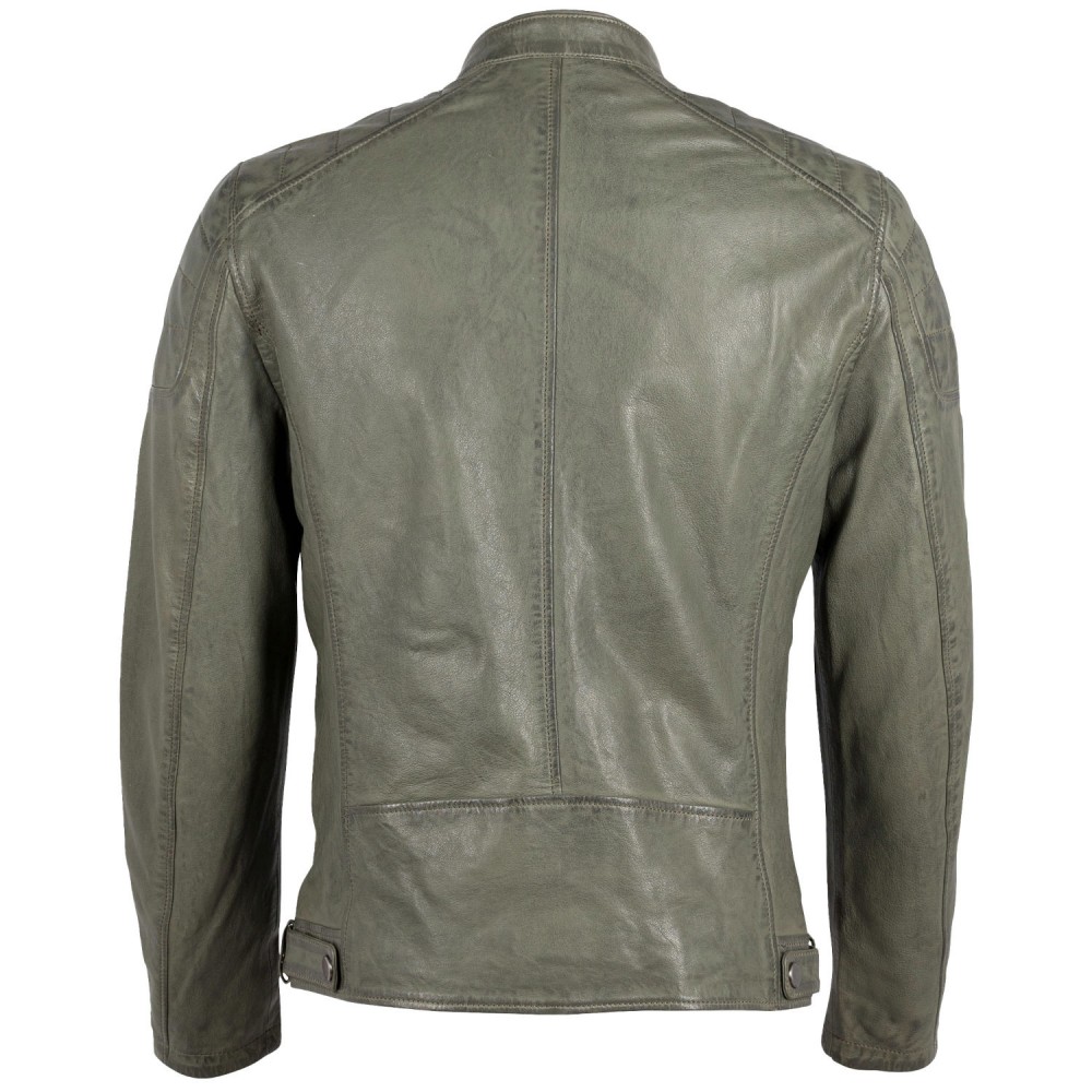 Geaca de Piele Barbati Gipsy Verde Prafuit GMChardy – Black Friday Geaca de Piele Barbati Gipsy Verde Prafuit GMChardy – Black Friday