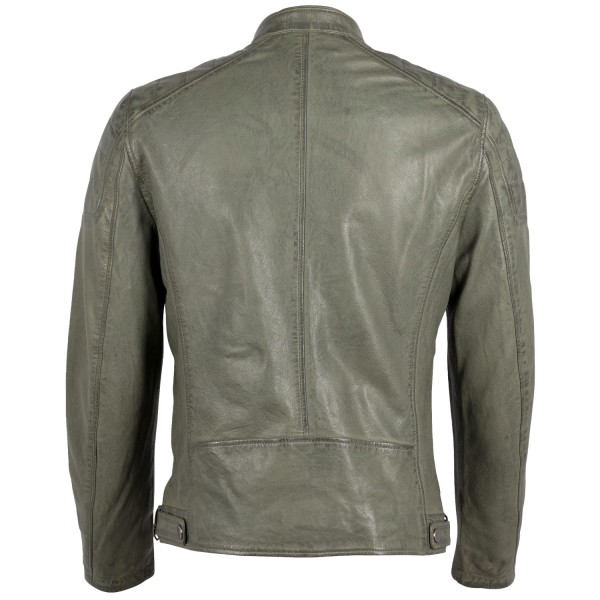 Geaca de Piele Barbati Gipsy Verde Prafuit GMChardy – Black Friday — fotografia 4