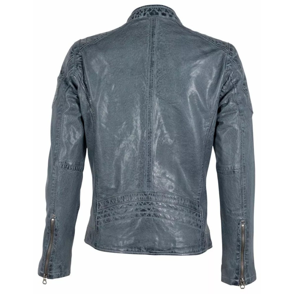 Geaca de Piele Barbati Gipsy Albastra GMChenno Geaca de Piele Barbati Gipsy Albastra GMChenno - readytowear.ro