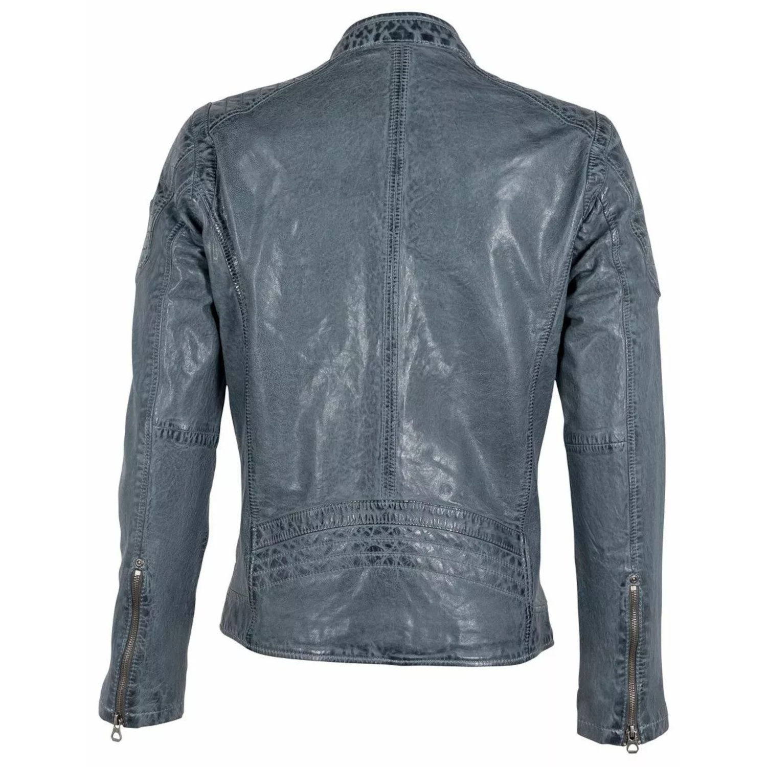 Geaca de Piele Barbati Gipsy Albastra GMChenno – IMBRACAMINTE