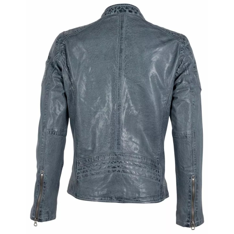 Geaca de Piele Barbati Gipsy Albastra GMChenno – IMBRACAMINTE Geaca de Piele Barbati Gipsy Albastra GMChenno – IMBRACAMINTE