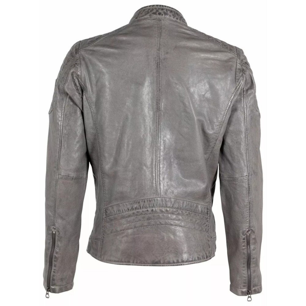 Geaca de Piele Barbati Gipsy Gri GMChenno Geaca de Piele Barbati Gipsy Gri GMChenno - readytowear.ro