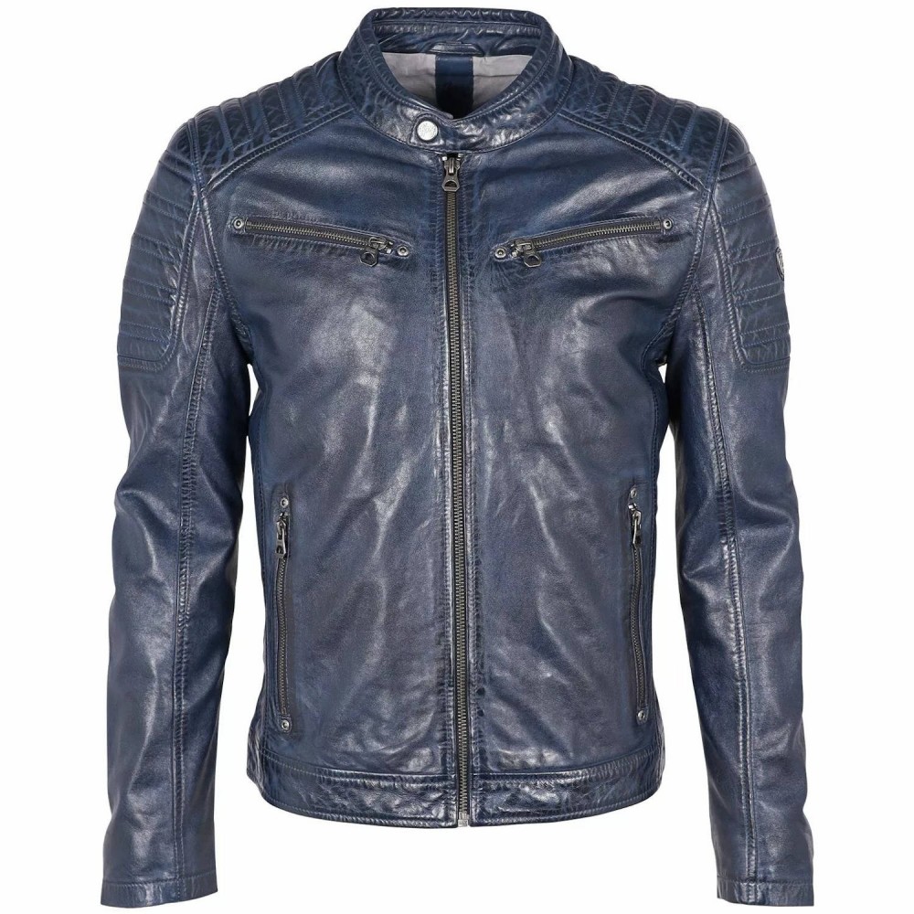 Geaca de Piele Barbati Gipsy Bleumarin GMChesto LAORV Geaca de Piele Barbati Gipsy Bleumarin GMChesto LAORV - readytowear