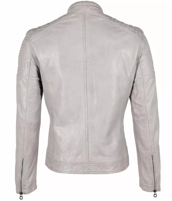 Geaca de Piele Barbati Gipsy Gri Argintiu GMChesto LAORV – Black Friday — fotografia 2