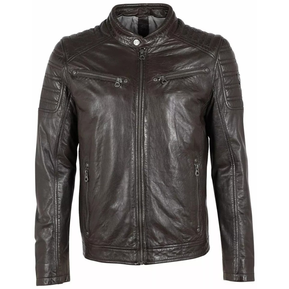 Geaca de Piele Barbati Gipsy Maro Inchis GMChesto LAORV – IMBRACAMINTE