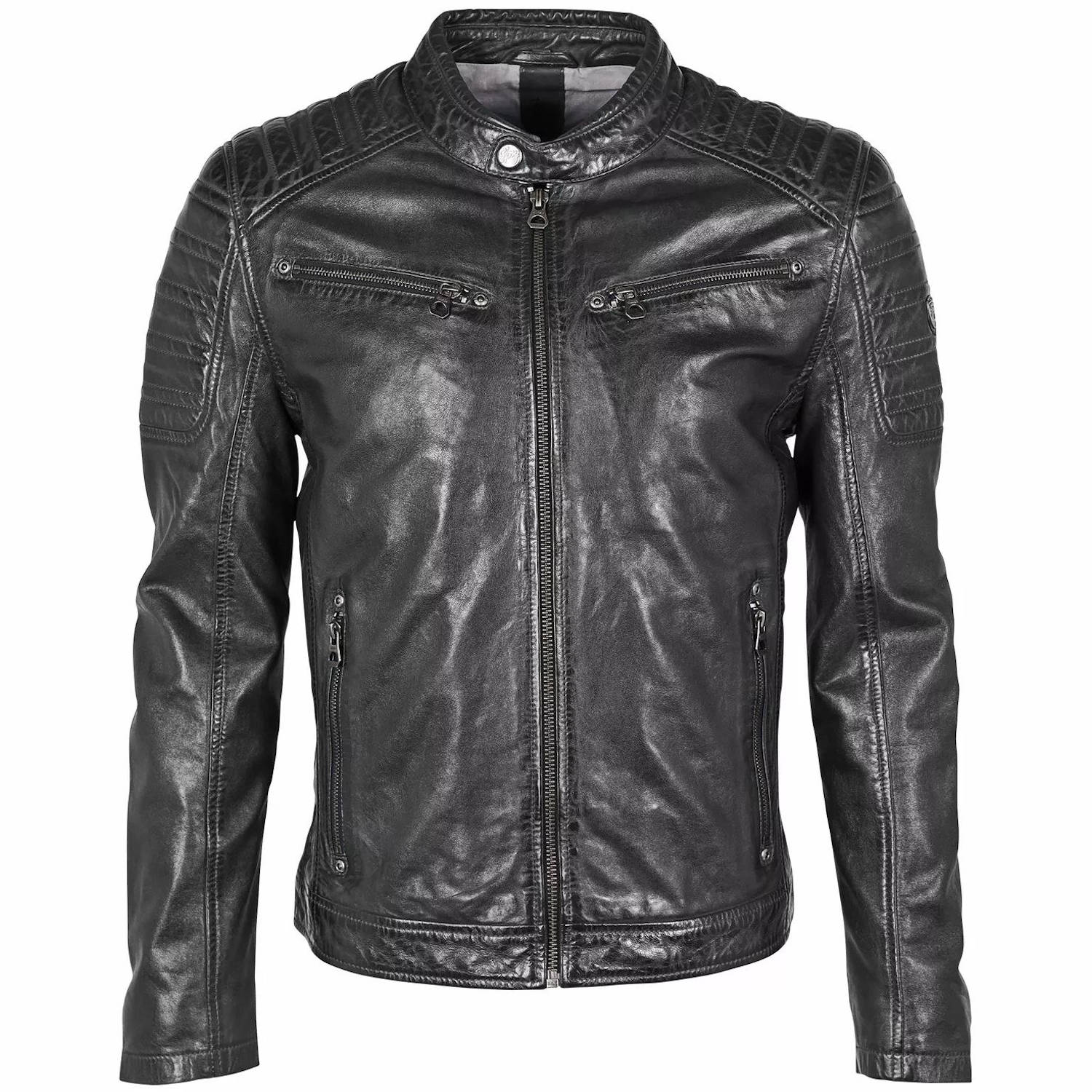Geaca de Piele Barbati Gipsy Neagra GMChesto – IMBRACAMINTE