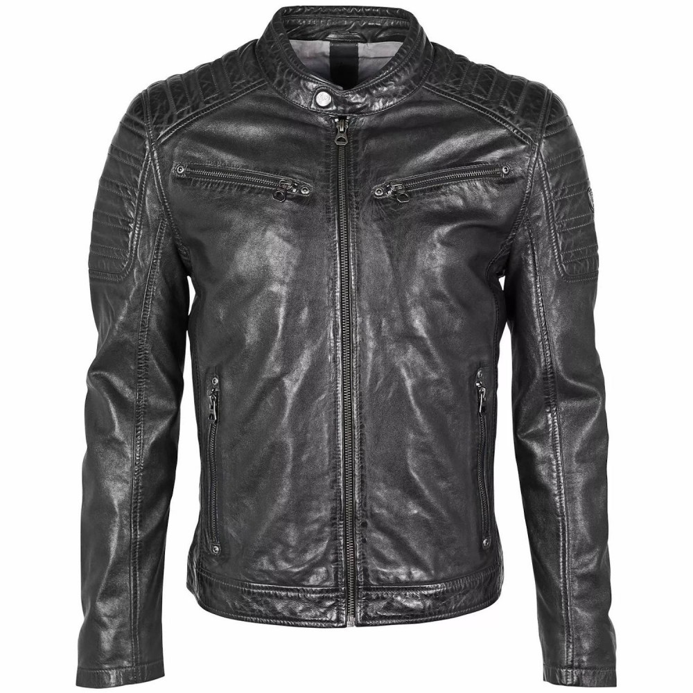 Geaca de Piele Barbati Gipsy Neagra GMChesto Geaca de Piele Barbati Gipsy Neagra GMChesto - readytowear