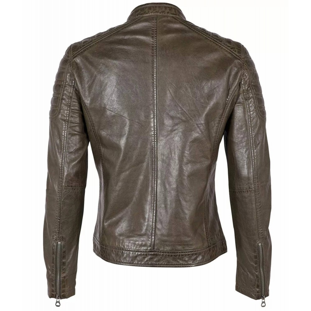 Geaca de Piele Barbati Gipsy Olive Inchis GMChesto Geaca de Piele Barbati Gipsy Olive Inchis GMChesto - readytowear.ro