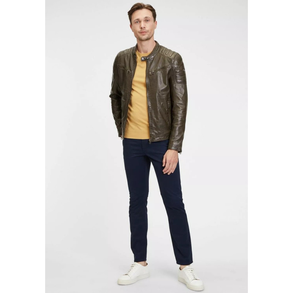 Geaca de Piele Barbati Gipsy Olive Inchis GMChesto Geaca de Piele Barbati Gipsy Olive Inchis GMChesto - readytowear.ro