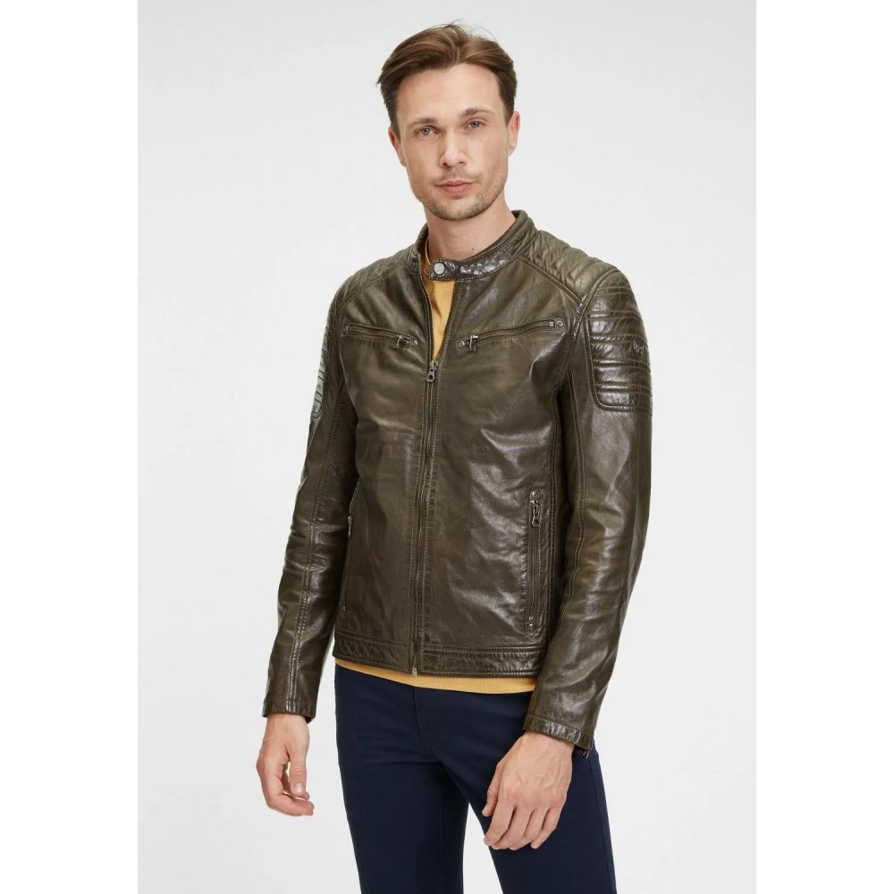 Geaca de Piele Barbati Gipsy Olive Inchis GMChesto Geaca de Piele Barbati Gipsy Olive Inchis GMChesto - readytowear.ro