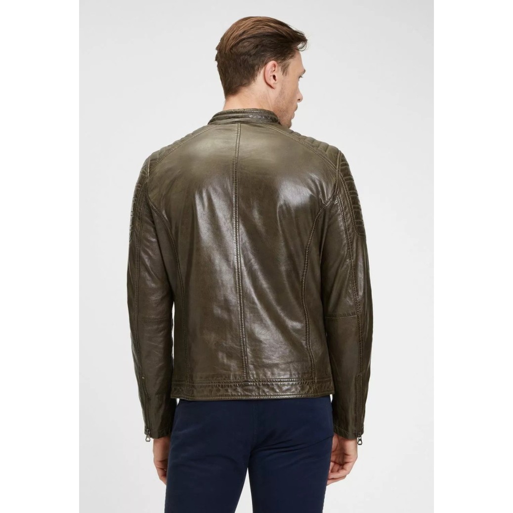 Geaca de Piele Barbati Gipsy Olive Inchis GMChesto – Black Friday Geaca de Piele Barbati Gipsy Olive Inchis GMChesto – Black Friday