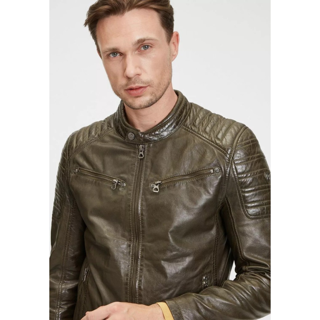 Geaca de Piele Barbati Gipsy Olive Inchis GMChesto – Black Friday Geaca de Piele Barbati Gipsy Olive Inchis GMChesto – Black Friday