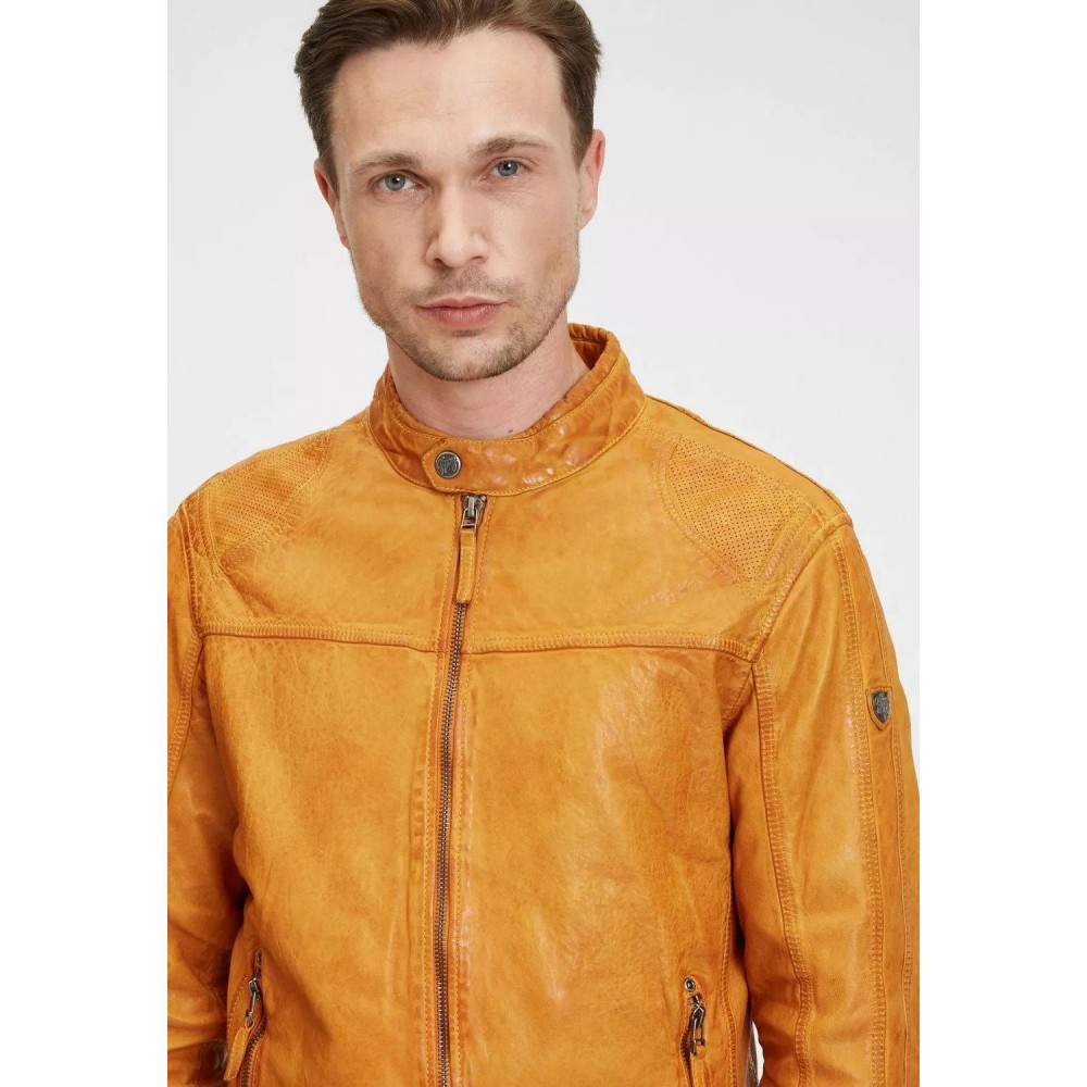 Geaca de Piele Barbati Gipsy Galbena GMChuto SF LGAWV Geaca de Piele Barbati Gipsy Galbena GMChuto SF LGAWV - readytowear.ro