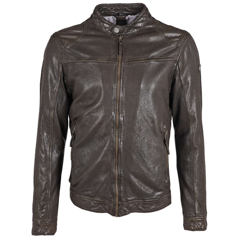 Geaca de Piele Barbati Gipsy Olive Inchis GMChuto – IMBRACAMINTE