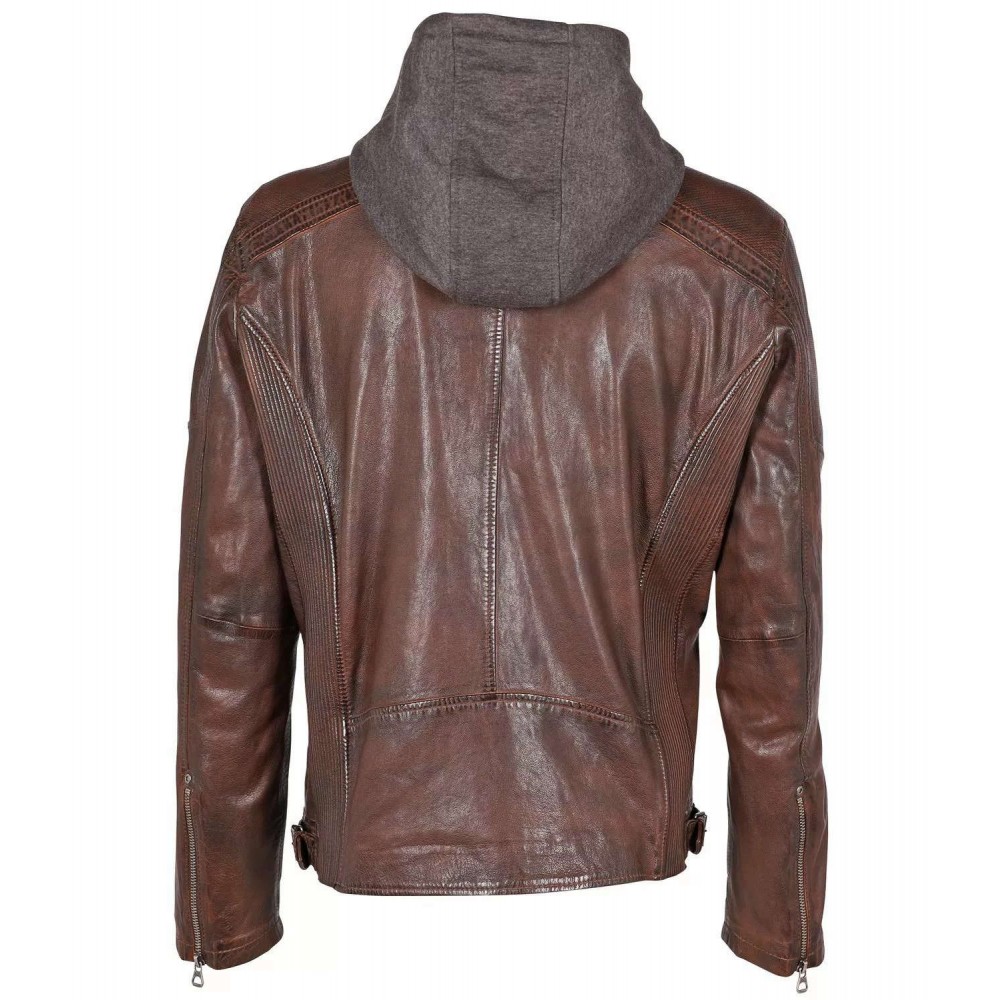 Geaca de Piele Barbati Gipsy Coniac Inchis GMClance CF LONTV geci de piele - readytowear.ro