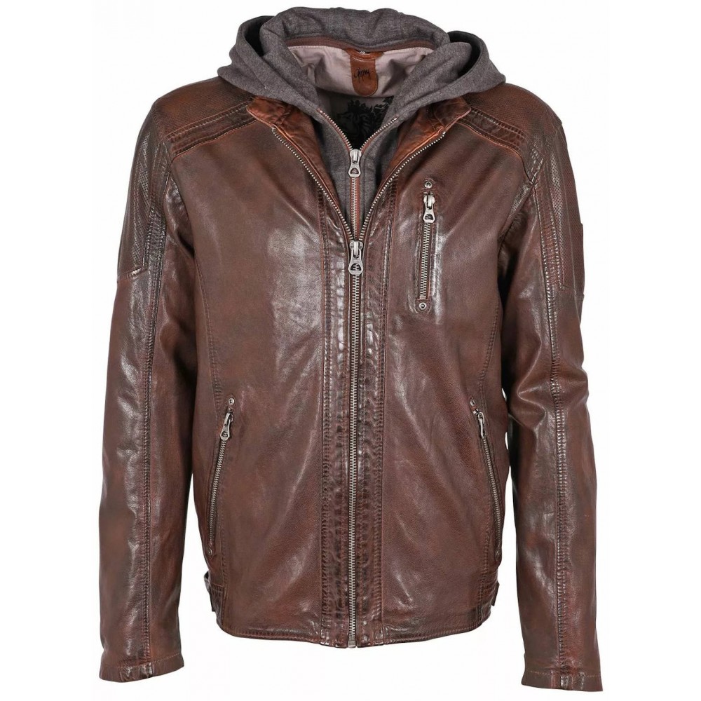 Geaca de Piele Barbati Gipsy Coniac Inchis GMClance CF LONTV Geaca de Piele Barbati Gipsy Coniac Inchis GMClance CF LONTV - readytowear
