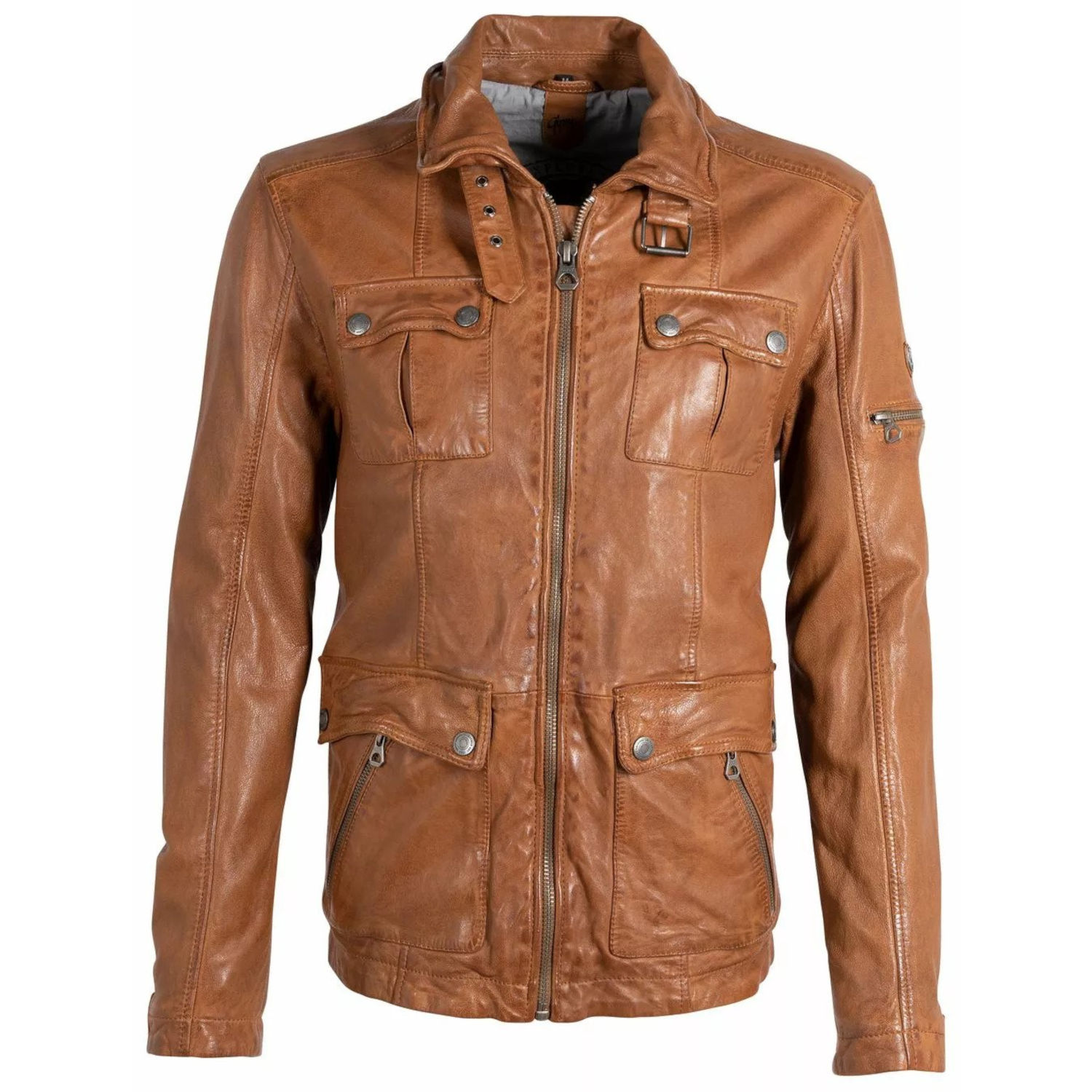 Geaca Lunga de Piele Barbati Gipsy Coniac GMClieves – IMBRACAMINTE Geaca Lunga de Piele Barbati Gipsy Coniac GMClieves – IMBRACAMINTE